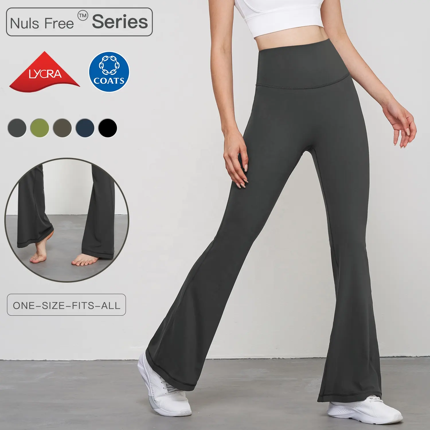 Treino Super Stretch Mulheres Cintura Alta Flare Leggings Atacado Bota Perna Fitness Yoga Calças