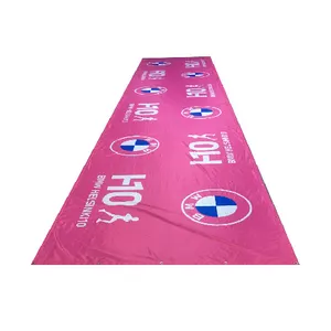 260GSM Promotion extérieure personnalisée Pas cher Publicité Impression Drapeau Tissu Polyester Clôture Bannière