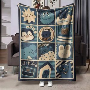 Manta de Franela con Estampado Personalizado de Lindos Dibujos Animados de Animales, Manta para Siesta, Reversible, Cálida y Acogedora para Cama, Sofá o Sillón - Product Image 3