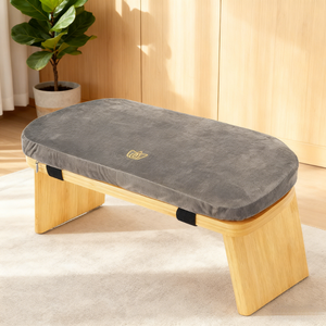 Taburete de Yoga Portátil con Cojín Suave, Taburete Pequeño Plegable de Bambú Multicolor Creativo para el Hogar - Product Image 1