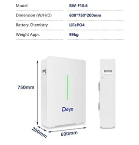 Deye baterai litium tegangan rendah, RW-F10.6 51.2V 208Ah penyimpanan energi dipasang di dinding baterai surya LifePo4 - Product Image 4
