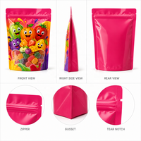 Pochette d'emballage alimentaire personnalisée recyclable, mate, haute barrière, avec fermeture éclair, pour chocolats, bonbons gélifiés et fruits secs