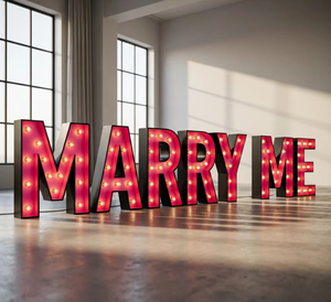 Insegna LED Gigante con Lettere 'Marry Me' per Proposte Romantiche, Matrimoni <span class=keywords><strong>e</strong></span> Decorazioni per Feste all'Aperto - Product Image 5