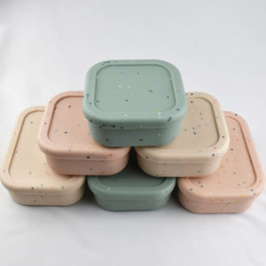 Cấp thực phẩm bảo quản rò rỉ bằng chứng nhà bếp tổ chức thực phẩm container lưu trữ Confetti Bento hộp Silicone Hộp ăn trưa cho đóng băng - Product Image 6