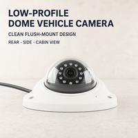 Caméra de recul dôme pour véhicule 1080P 170° IP69K étanche vision nocturne IR LED 12-24V PAL NTSC pour auto, camion, bus, flotte