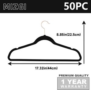 Wholesale Premium Velvet Hangers Rose <b>Gold</b> Non-Slip Suit <b>Clothes</b> Black Wardrobe Multifunctional Hooks & Rails - Product Image 3