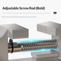 Mini étau d'établi multifonctionnel pour travaux domestiques, pince plate en alliage d'aluminium, fixation de serrage pour le travail du bois