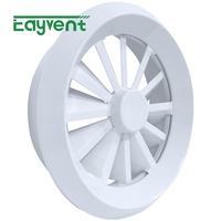 Diffuseur d'air moderne Eayvent en ABS réglable, grille de ventilation ronde pour climatisation centrale