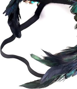 หน้ากากแฟนซีขนนกสำหรับงานปาร์ตี้ฮาโลวีน มาร์ดิกราส์ คอสเพลย์ รูปสัตว์ นก กา นกยูง - Product Image 4