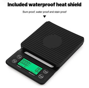 नए डिजिटल वाटरप्रूफ छोटे स्मार्ट कॉफी के लिए बटन के साथ स्केल, टाइमर फ्लो रेट छोटे के साथ स्मार्ट मैनुअल बरिस्ता स्केल - Product Image 2