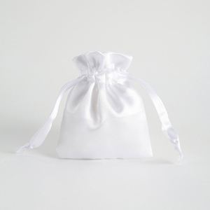 12x16cm Custom Logo Satin Fabric Jewelry Case Silky <b>Storage</b> Pouch for Bracelet Earrings Necklace Ring Gift - Product Image 2