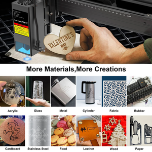 Graveur laser CNC TS2-20W, machine de découpe et de gravure avec assistance pneumatique intégrée, contrôle par application, prise en charge de l'impression hors ligne, 410*410mm - Product Image 6