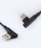 USB Tipe-C Double Bend 90 °   Kabel Sudut Siku Pria ke Pria untuk Pengisian Daya dan Transfer Data Ponsel & Tablet