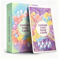 Boîte de rangement personnalisée OEM pour jeu de tarot avec couverture arrière estampée à chaud et guide, cadeau idéal pour le plaisir en famille et les anniversaires