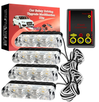 3 LED Auto-Frontgrill-Stroboskoplichter Blitzwarnleuchte Rot Blau Gelb Rettungsfahrzeug Notfall-Blinklicht Signalleuchte