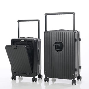 Valise pour ordinateur portable à ouverture frontale, 20 pouces, bagage cabine, 24 pouces, antichoc, avec serrure à combinaison, roulettes pivotantes à 360 degrés - Product Image 3