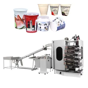 6 Color Flexo Curved Surface Offset Sticker Printing Machine For Plastic Cup