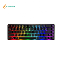 Clavier de jeu filaire USB ABS à 68 touches avec rétroéclairage RVB programmable anti-ghosting mini clavier de jeu