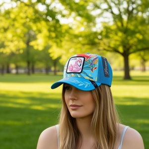 Cappello Trucker Bonnie in Tessuto a Rete Traspirante Impermeabile con Pannello Frontale Ricamato Unisex per Adulti Primavera Estate Casual a 6 Pannelli - Product Image 2