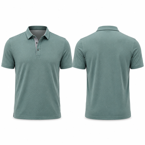 Polo de golf en polyester et élasthanne tricoté extensible dans les quatre sens, couleur unie, col rigide, avec logo personnalisé, pour entreprise - Product Image 2