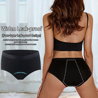 Culottes menstruelles biodégradables grande taille en fibre de bambou, 4 couches, anti-fuites, sans serviettes hygiéniques, physiologiques, pour femmes XS-4XL