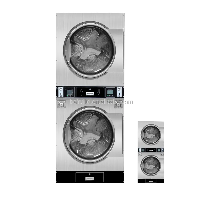 Panel de control en inglés para secadora y secadora, Máquina secadora de ropa seca, pila de acero inoxidable