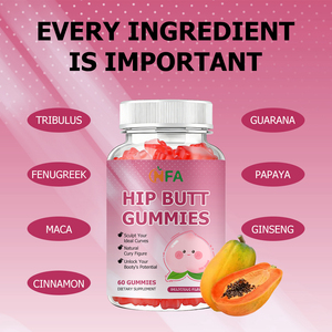 กัมมี่เสริมสะโพกและบั้นท้ายขายดี ผสมมาคา กัวรานา มะละกอ และโซเดียม ช่วยสร้างส่วนโค้งมนตามธรรมชาติ ให้หุ่นอวบอิ่มสวยงาม - Product Image 4