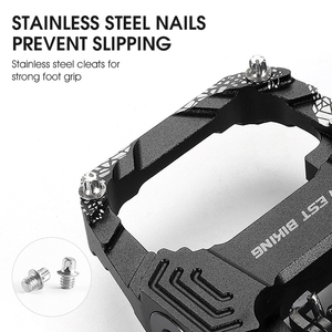 WEST BIKING Aluminium 2 en 1 Du Bearing Vélo de <span class=keywords><strong>course</strong></span> professionnel Slef Lock Pedal SPD Clipless Flat Mountain Bicycle Pedal - Product Image 3