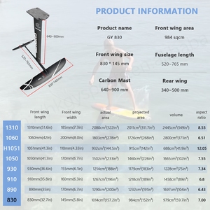 Aile avant légère en carbone GY 830 idéale pour les surfeurs expérimentés à la recherche de vitesse, d'agilité et de contrôle de la sculpture. - Product Image 2