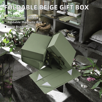 Boîtes cadeaux pliables rigides avec fermeture magnétique, logo recyclable personnalisé, ruban inclus