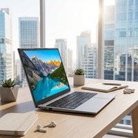 Aanpasbare 14 inch laptop Intel N4500 Windows 11 slanke draagbare notebook pc met HDMI RJ45 voor kantoor OEM groothandel