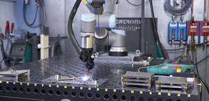 Brazo robótico de soldadura Mig <span class=keywords><strong>UR10</strong></span> <span class=keywords><strong>Robot</strong></span> <span class=keywords><strong>universal</strong></span> Cobot de soldadura con máquina de soldadura MIG 500 y <span class=keywords><strong>robot</strong></span> colaborativo de antorcha - Product Image 5