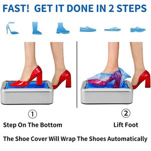 Wholesale Smart ABS Portable Automatic <b>Shoe</b> Cover Dispenser Machine Motion Sensor Built-In Battery Eco-Friendly Disposable <b>PE</b> - Product Image 4
