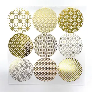 90pcs per Pack Clear Golden Round Sealing Sticker For Handmade Products Package