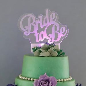 Personnalisez le design pour votre propre style avec un dessus <span class=keywords><strong>de</strong></span> gâteau en acrylique découpé au laser et des décorations <span class=keywords><strong>de</strong></span> gâteau éclairées pour le mariage - Product Image 6