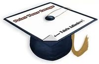 Autocollant adhésif blanc de 8,46 pouces pour chapeau de diplômé, idéal pour la sublimation et la décoration des chapeaux de graduation