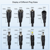 Cable de Extensión de Conector de Alimentación DC6330 Macho Normal a DC6325 Macho de Clavija de Afinación para Tira de LED