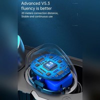 Casque sans fil Bluetooth M45 TWS, casque de jeu mécanique, faible latence, écouteurs intra-auriculaires à réduction de bruit, contrôle tactile, écouteurs