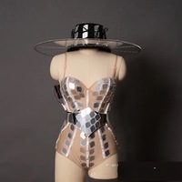 Costume LED Cosplay Futuristic Light Up Clothing Women Luminous Show Party Dance Rave Outfit Robot Gogo Dancer Fancy Wear