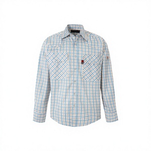 Nueva Camisa de Algodón a Cuadros para Hombre, Talla Grande, Manga Larga, con Estampado, Bordado Personalizado, Certificación ASTM, Ropa de Trabajo Ignífuga - Product Image 2