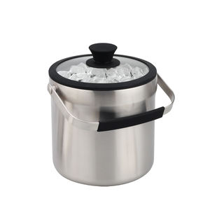 Stainless Steel Ice <b>Bucket</b> with Lid Double Wall Keeps Ice Cold & Dry for Home Bar <b>Beer</b> - Product Image 2