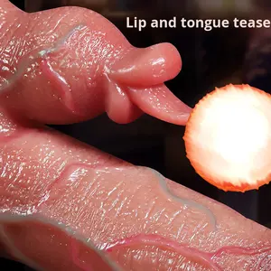 Guaina per Pene Indossabile Maschile, Ingrandita e Ispessita, in Silicone Liquido Cavo, Dente <span class=keywords><strong>di</strong></span> Lupo, Giocattolo Sessuale, Colore Pelle, 100% Impermeabile - Product Image 4