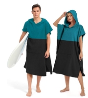 Serviette poncho à capuche en microfibre pour adultes et enfants, absorbante, séchage rapide, légère, pour la natation, la plage et la piscine