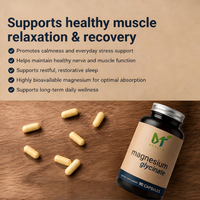 Complément Alimentaire OEM Glycinate de Magnésium 90 Capsules – Soutien Stress, Sommeil, Santé Nerveuse et Musculaire – 2 Capsules par Jour pour Adultes