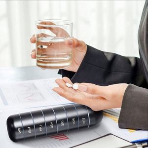 7 Day Small Travel Size Aluminum Waterproof <b>Container</b> Bpa Free Metal Pocket Pill Box Organizer Custom - Product Image 4