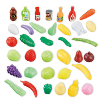 En gros, Ensemble de jouets d'épicerie pour enfants, chariot de courses et aliments d'imitation (fruits et légumes)