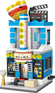 <span class=keywords><strong>LOZ</strong></span> Mini sokak şehir için 3D yapı taşı seti çocuk eğitici oyuncak sahip çiçek düğün elbisesi dükkanı japon Restauran - Product Image 6