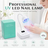 Lampe à ongles UV LED mini professionnelle - Séchoir à ongles portable pour un durcissement rapide - Lampe UV LED rechargeable par USB pour les ongles