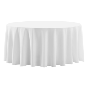 Wholesale Custom <b>Round</b> Polyester Table Cloth Party White Polyester <b>Tablecloth</b> for Wedding Table - Product Image 1