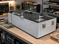 Graveur laser pour la décoration intérieure, 60W CO2 500x300mm, grave les tranches de bois et les sous-verres en MDF, refroidissement par eau, port USB, pour la décoration